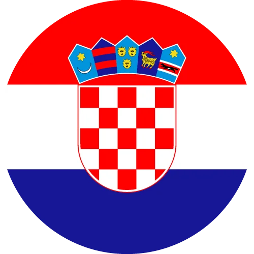 croatia flag rounded