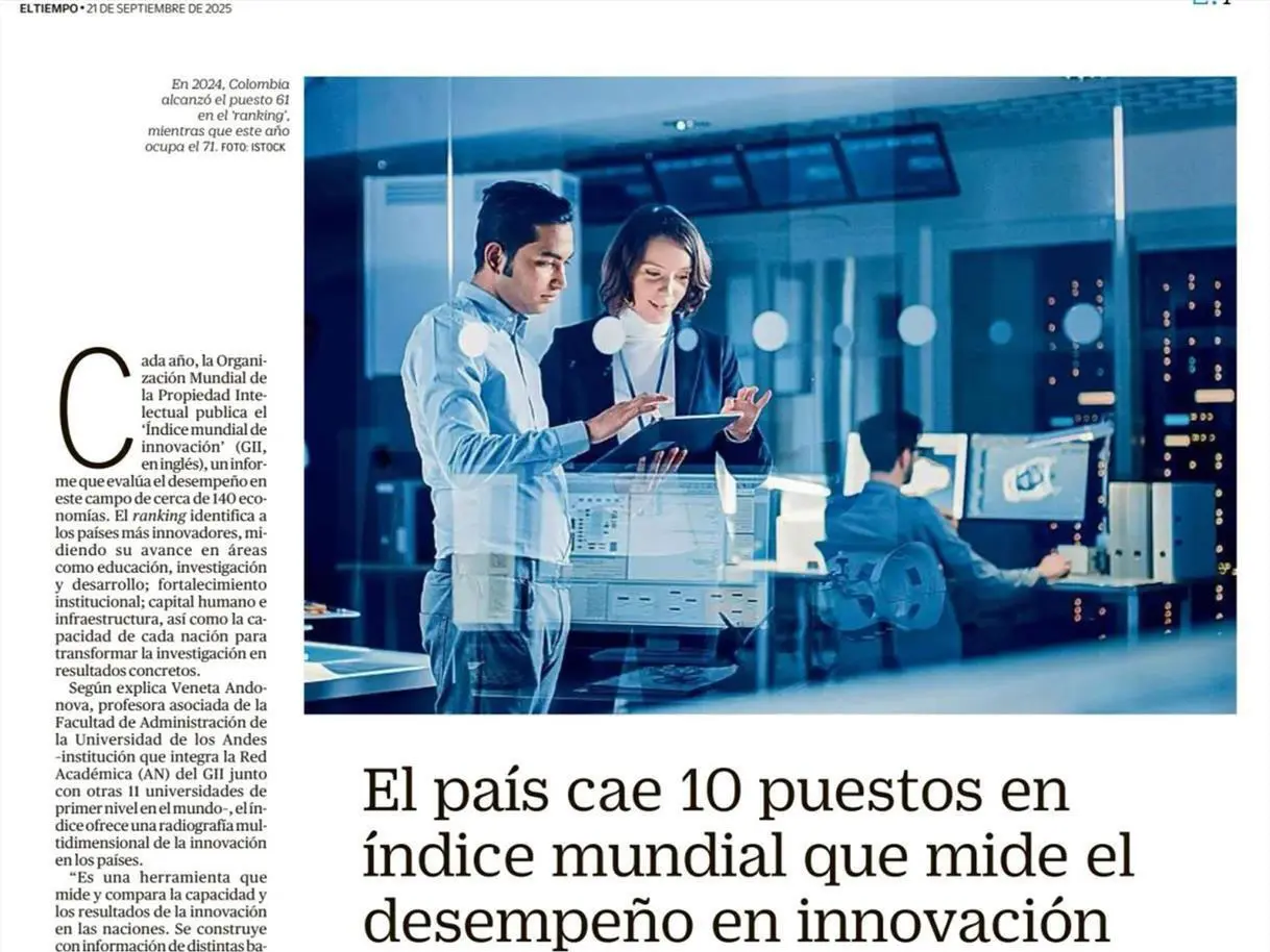 El país cae 10 puestos en índice mundial que mide el desempeño en innovación